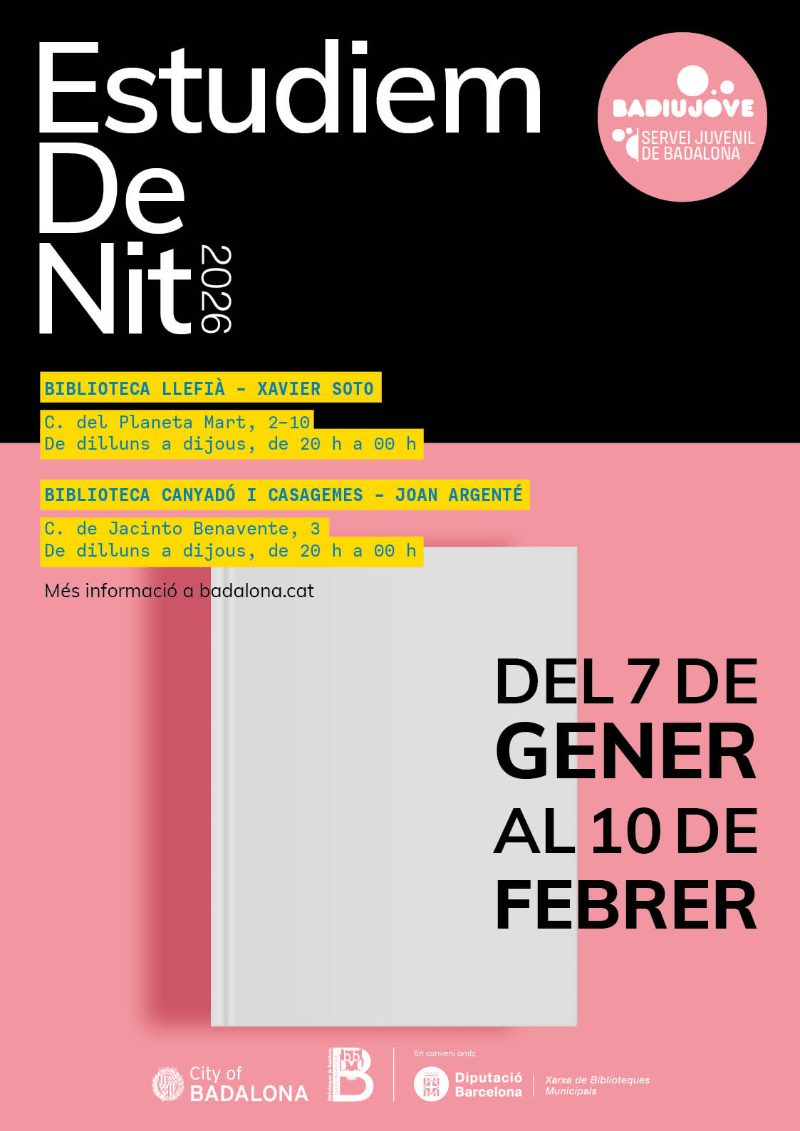 Cartell Estudiem de Nit gener-febrer 2026
