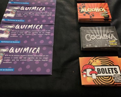 Material informatiu de prevenció d'addiccions.