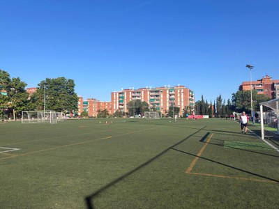 Imatge actual del camp de futbol de Lloreda.