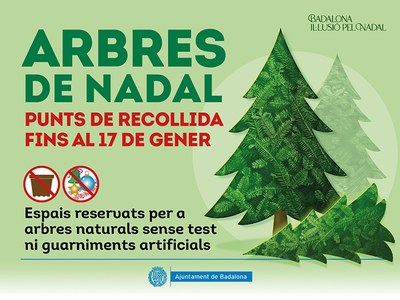 L’Ajuntament instal·la 13 punts especials per a la recollida d’arbres de Nadal.