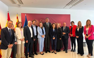 L’alcalde Xavier Garcia Albiol fa una diagnosi de la situació de l’habitatge a la ciutat davant la delegació de la comissió especial sobre la Crisi de l’Habitatge del Parlament Europeu.