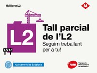 Les obres de millora a l’L2 deixaran sense servei el tram La Pau-Badalona Pompeu Fabra durant 10 dies de Setmana Santa