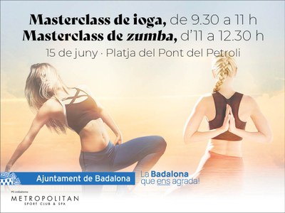Masterclass gratuïta de ioga i zumba aquest dissabte al passeig Marítim de Badalona.