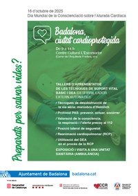 Cartell Badalona Cardioprotegida Dia Mundial de la Conscienciació sobre l'Aturada Cardíaca