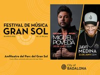 Miguel Poveda i Javi Medina, al cartell de la 8a edició del Festival de Música Gran Sol
