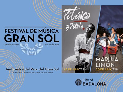 Pitingo i Maruja Limón protagonitzen el cartell de la 9a edició del Festival de Música Gran Sol de Badalona.