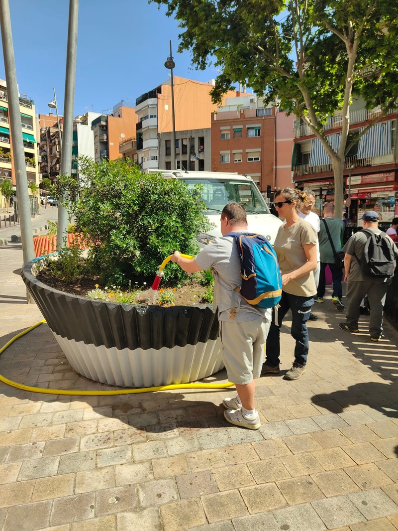 Jardineres plaça d'Antonio Machado acció reivindicativa