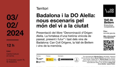 La presentació inclou un tast de vins elaborats a Badalona.