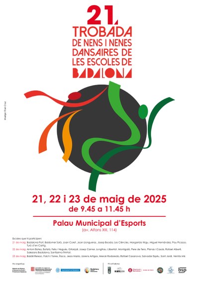 Cartell 21a Trobada de nens i nenes dansaires de les escoles de Badalona.