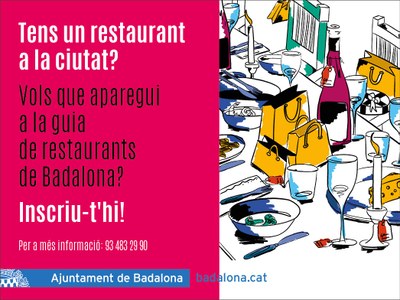 S’obre el període d’inscripcions per l’ampliació de la Guia de Restaurants i Eixos Comercials de Badalona.