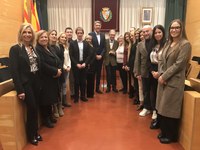 Armand Soler amb les regidores i regidors de l'Ajuntament de Badalona