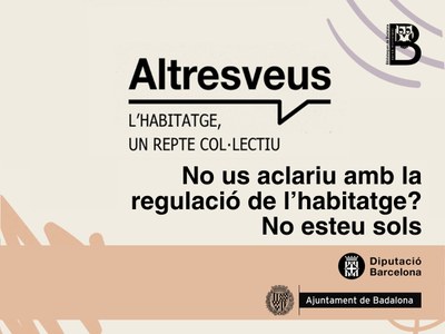 Altres Veus 2026 - "No us aclariu amb la regulació de l’habitatge? No esteu sols?". Biblioteca Canyadó i Casagemes - Joan Argenté.