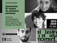Conversa: El teatre des de dins amb Gemma Brió, Sara Q. Pipó. Modera: Nil Martín