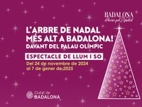 L'arbre de Nadal més alt a Badalona! Espectacle de llum i so