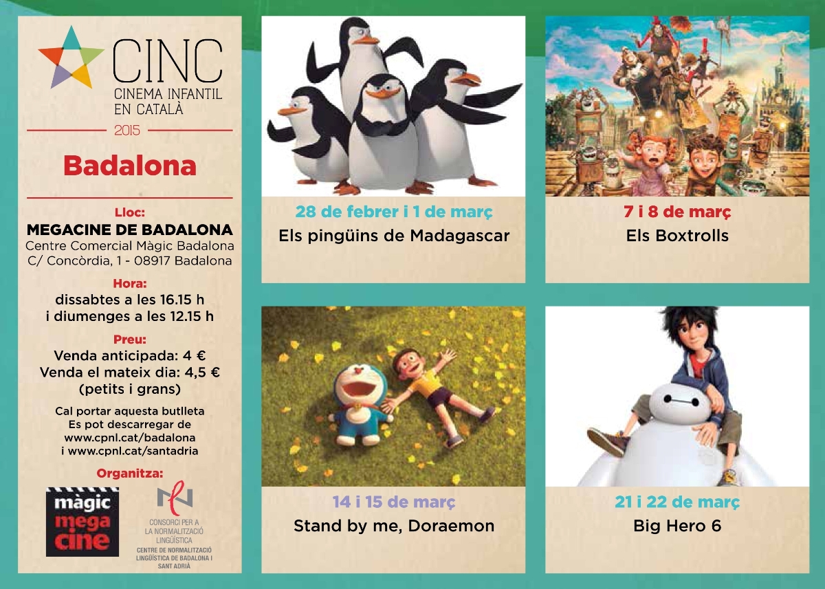 Butlleta del CINC 2015 (Megacine de Badalona)