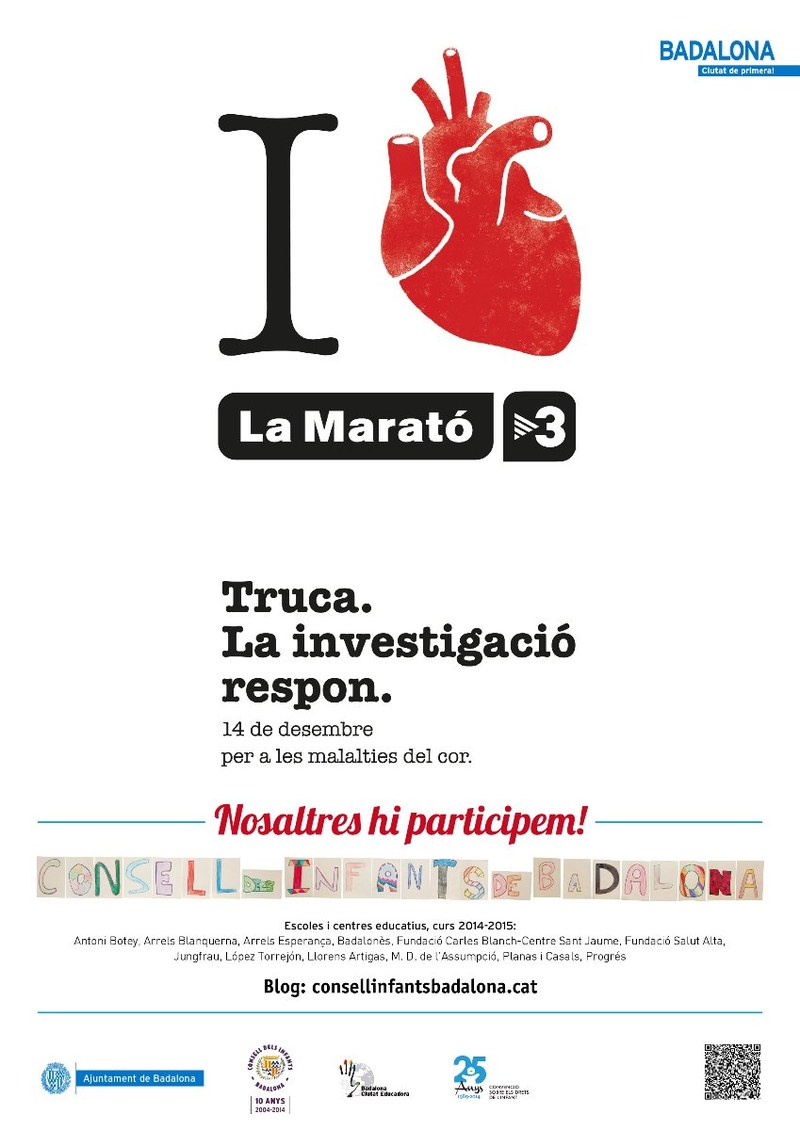 Cartell del CIB i La Marató de TV3 2014