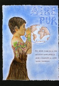 Pòster guanyador del concurs de dibuix organitzat per la Barcelona World Race (Alèxia Surrallés) (Col·legi Badalonès) (2.3.2015)