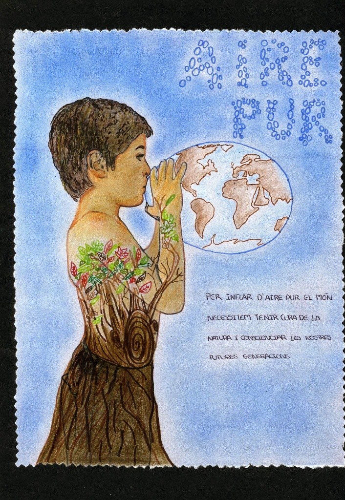 Pòster guanyador del concurs de dibuix organitzat per la Barcelona World Race (Alèxia Surrallés) (Col·legi Badalonès) (2.3.2015)
