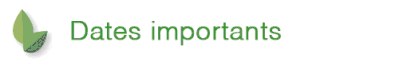 Dates importants