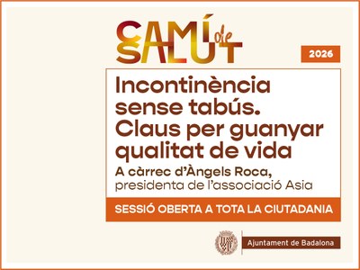 Incontinència sense tabús. Claus per guanyar qualitat de vida.