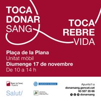 Jornada de donació de sang a la Plaça de la Plana