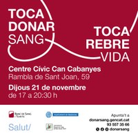 Jornada de donació de sang al Centre Cívic Can Cabanyes