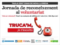 Jornada de reconeixement al voluntariat. Truca'm jo t'escolto.