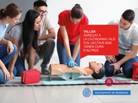 Taller de primers auxilis i l'ús del desfibril·lador per a ciutadania al Centre Cívic Can Cabanyes