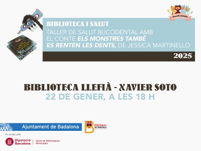 <bound method DexterityContent.Title of <Event at /fs-badalona/badalona/ca/serveis-ajuntament/sanitat-i-salut/agenda/taller-de-salut-bucodental-a-la-biblioteca-de-llefia-xavier-soto>>.