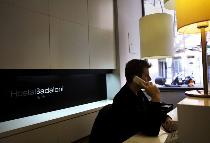 Recepció de l'Hostal Badaloní