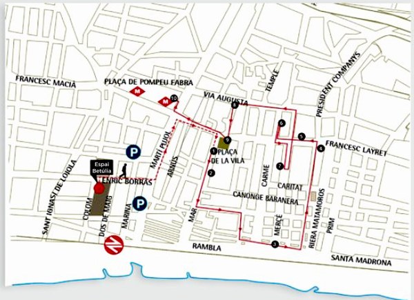 Mapa ruta Pompeu Fabra