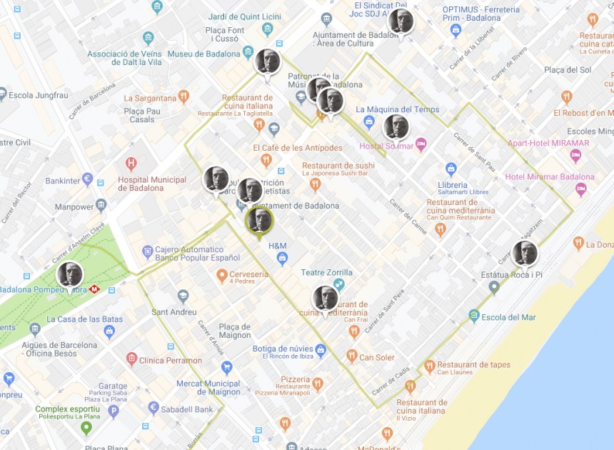 Mapa ruta Pompeu Fabra