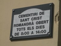 Placa del cementiri