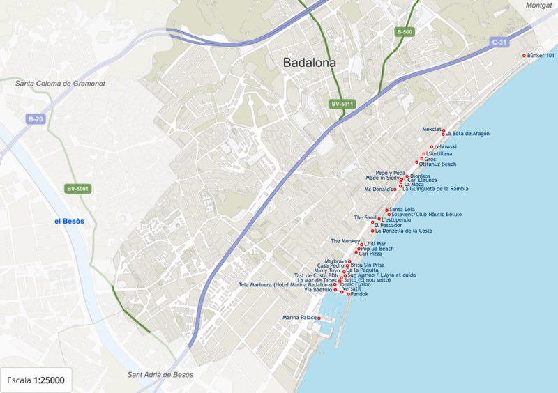 Mapa de restauració Zona CENTRE