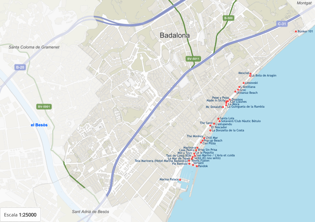 Mapa de restauració Zona CENTRE